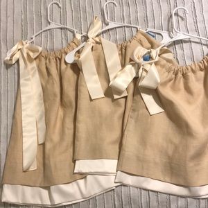 HANDMADE 3 wedding Flower girl dresses!